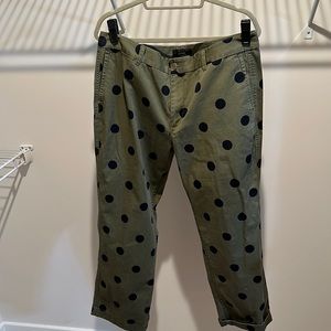 Brand new J Crew Chino polka dot pant